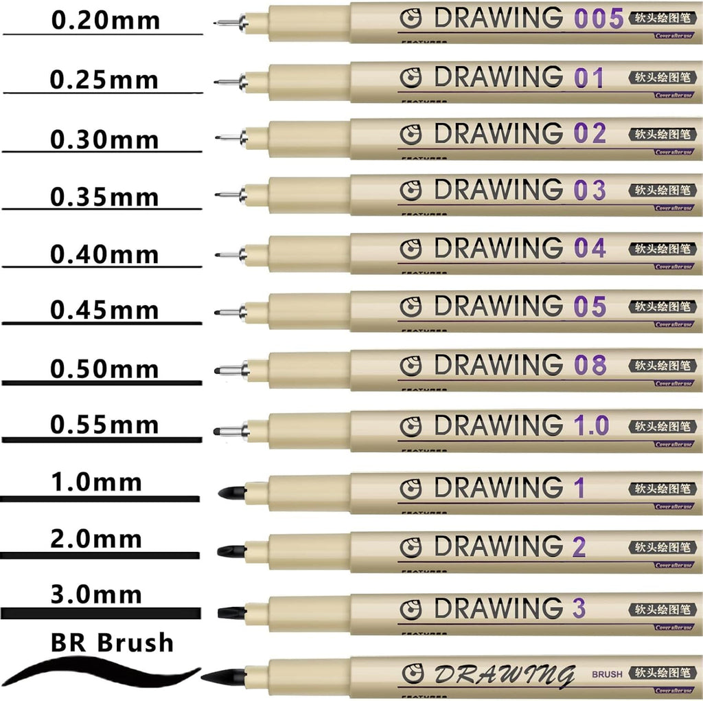 12 Set Drawing Pen