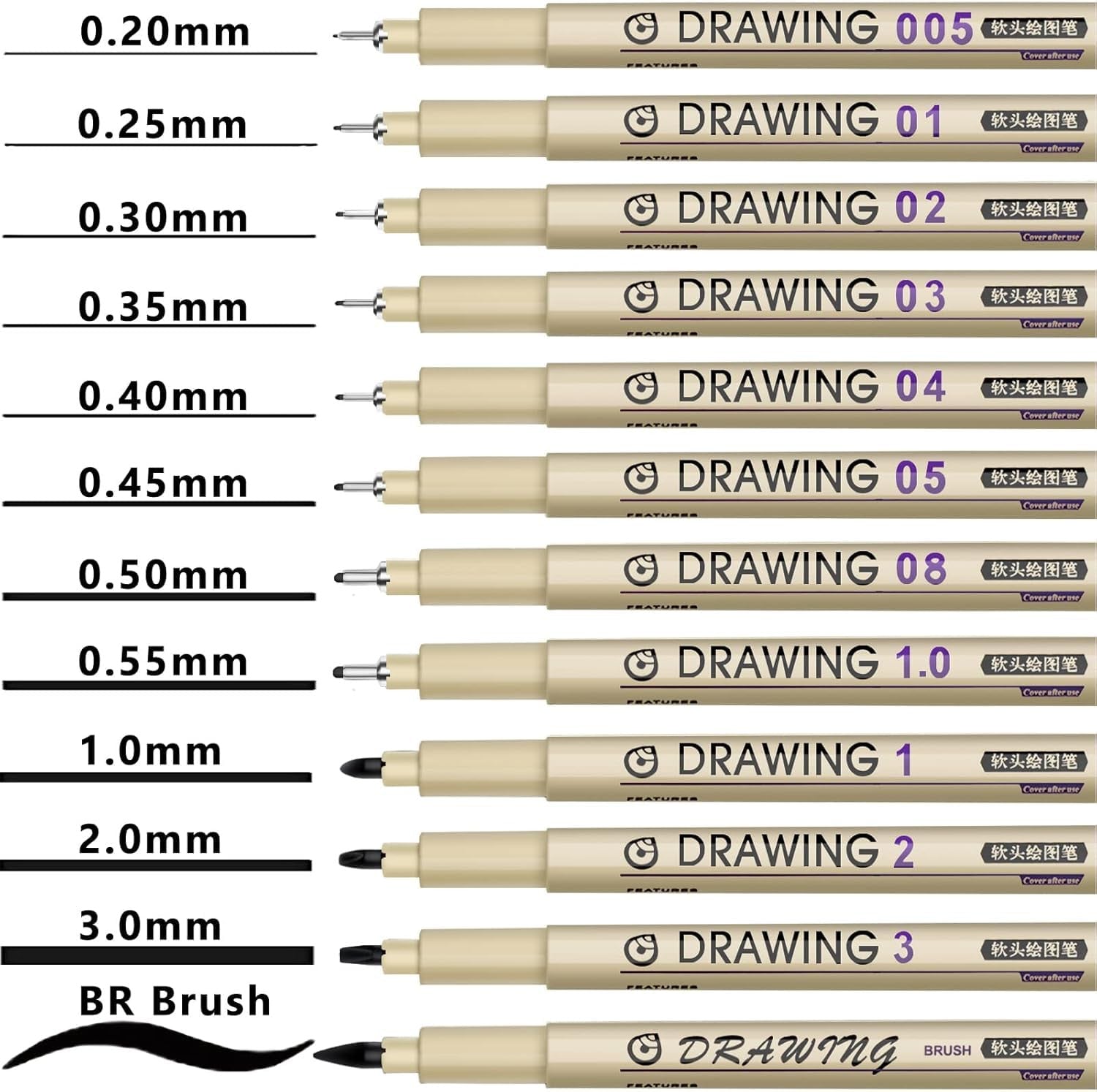 12 Set Drawing Pen