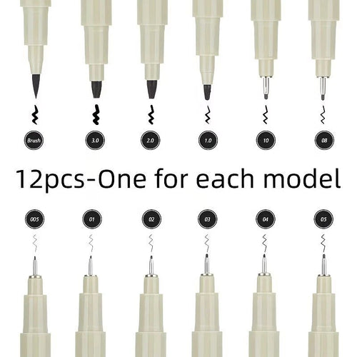 12 Set Drawing Pen
