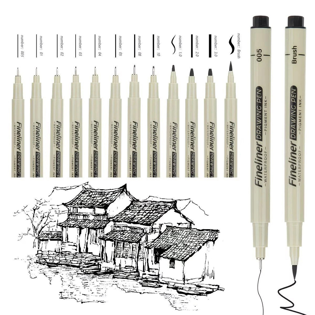 12 Set Drawing Pen