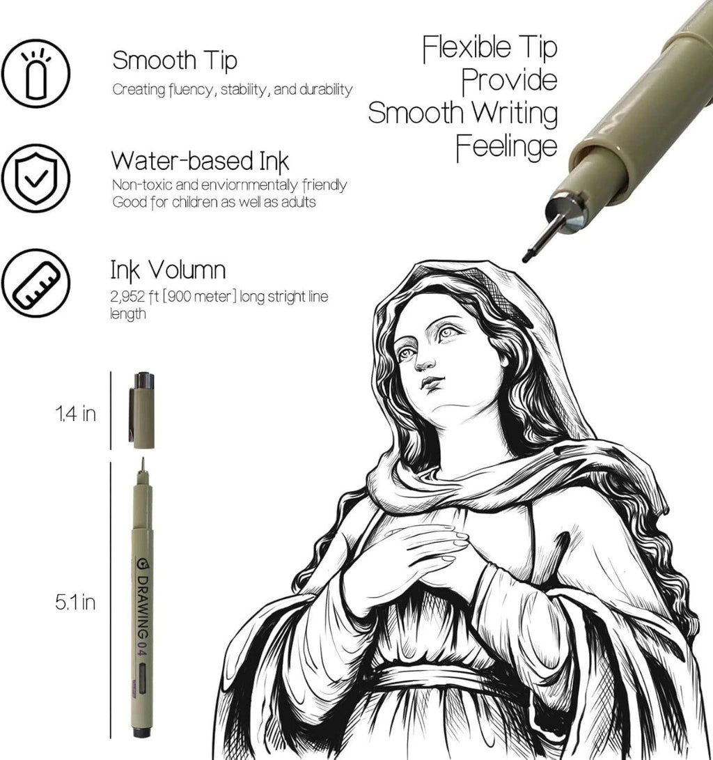 12 Set Drawing Pen